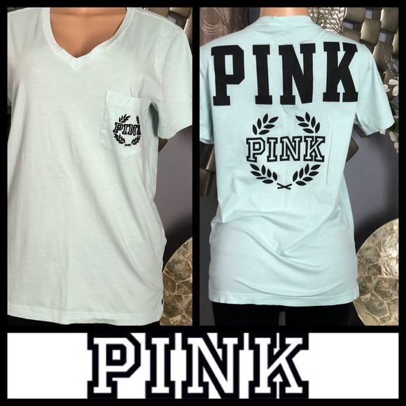 PINK Victoria's Secret Tops - PINK V-neck Campus Short Sleeve Tee